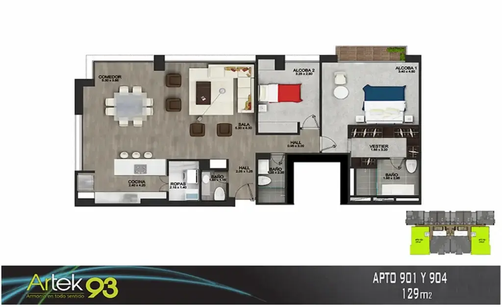 APTO 129 M2