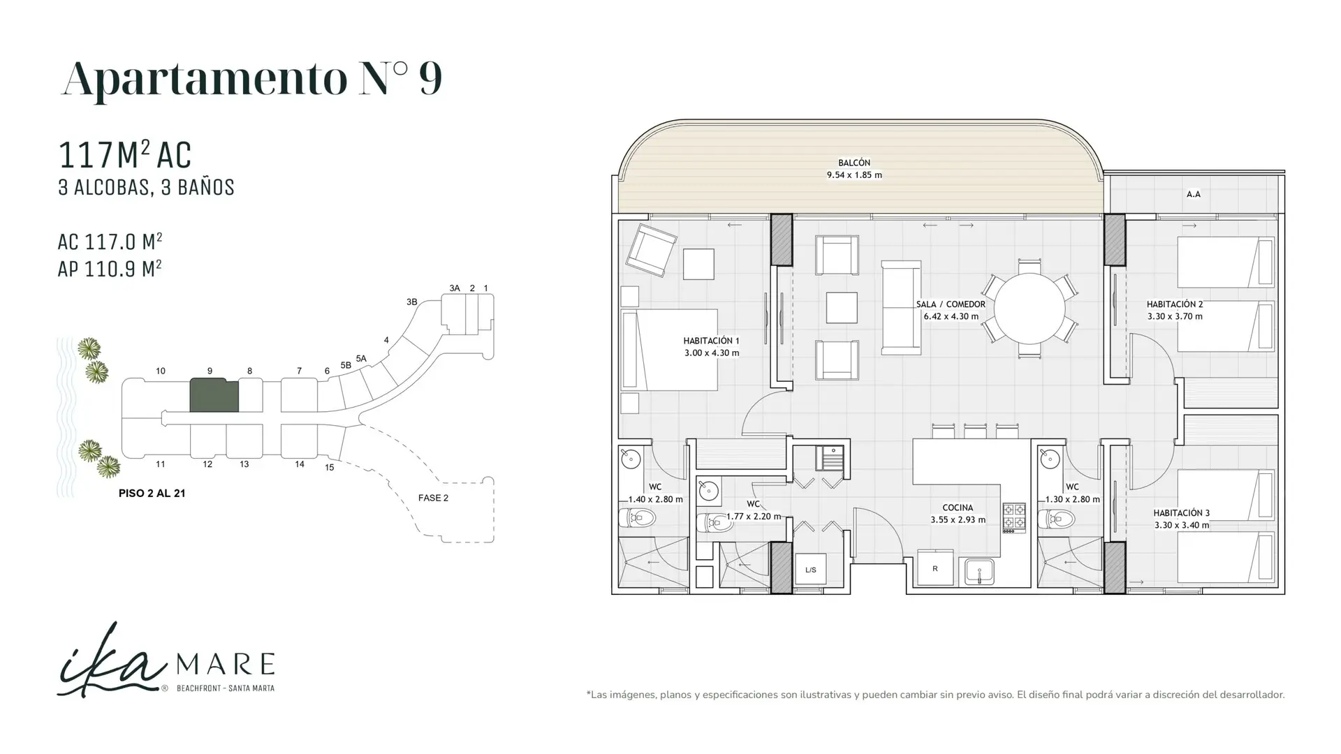 Ika mare apto 117m2