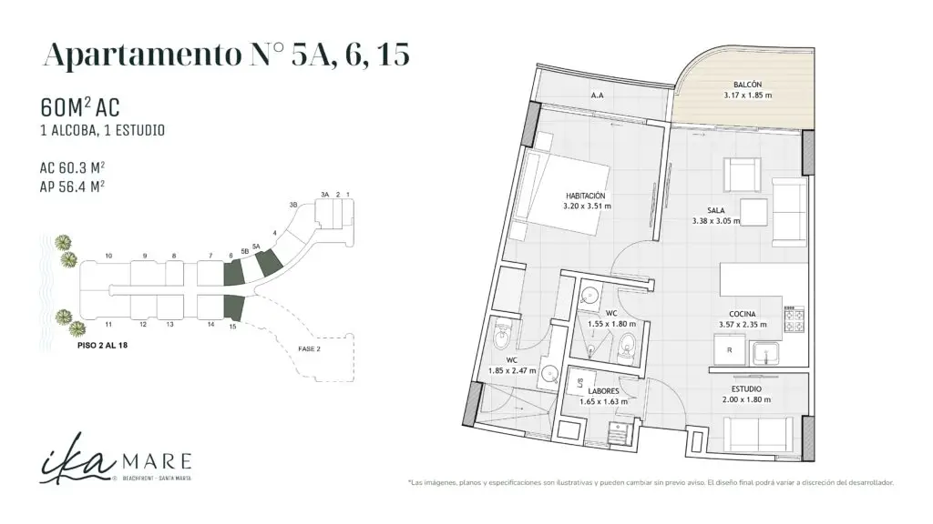 APTO 60 M2