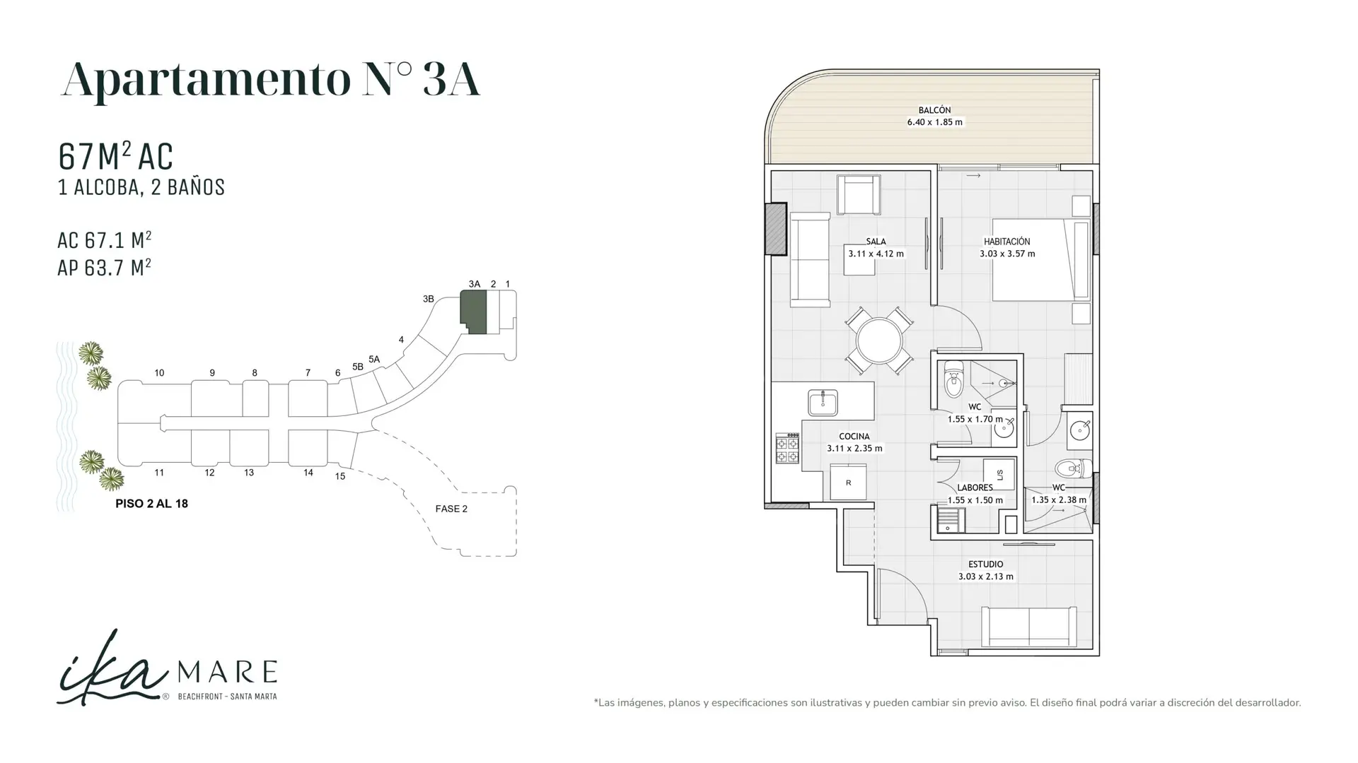 Ika mare apto 67m2