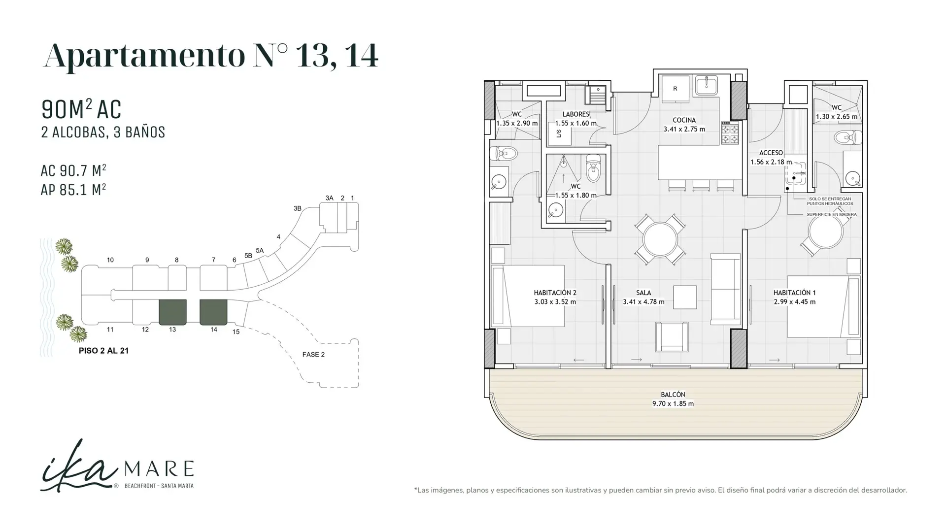 Ika mare apto 90m2