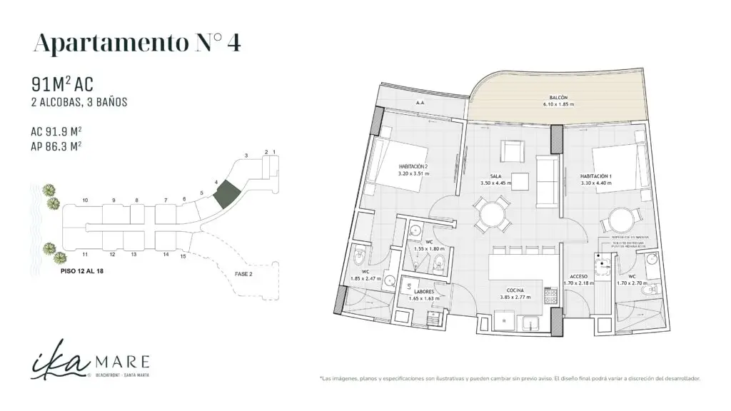 APTO 91 M2
